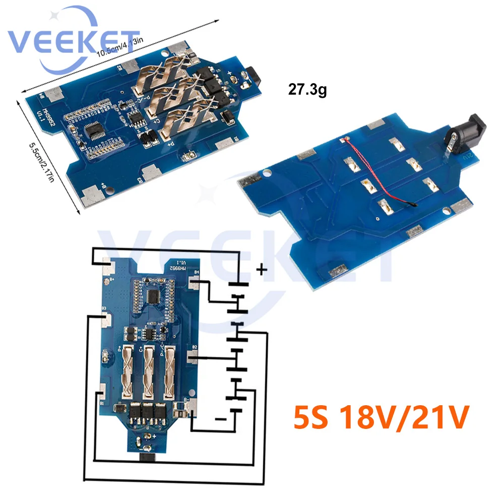 High Quality 5S Lithium Battery Protection Plate 18/21V BMS For 18650 Battery With Temperature and Discharge Protection