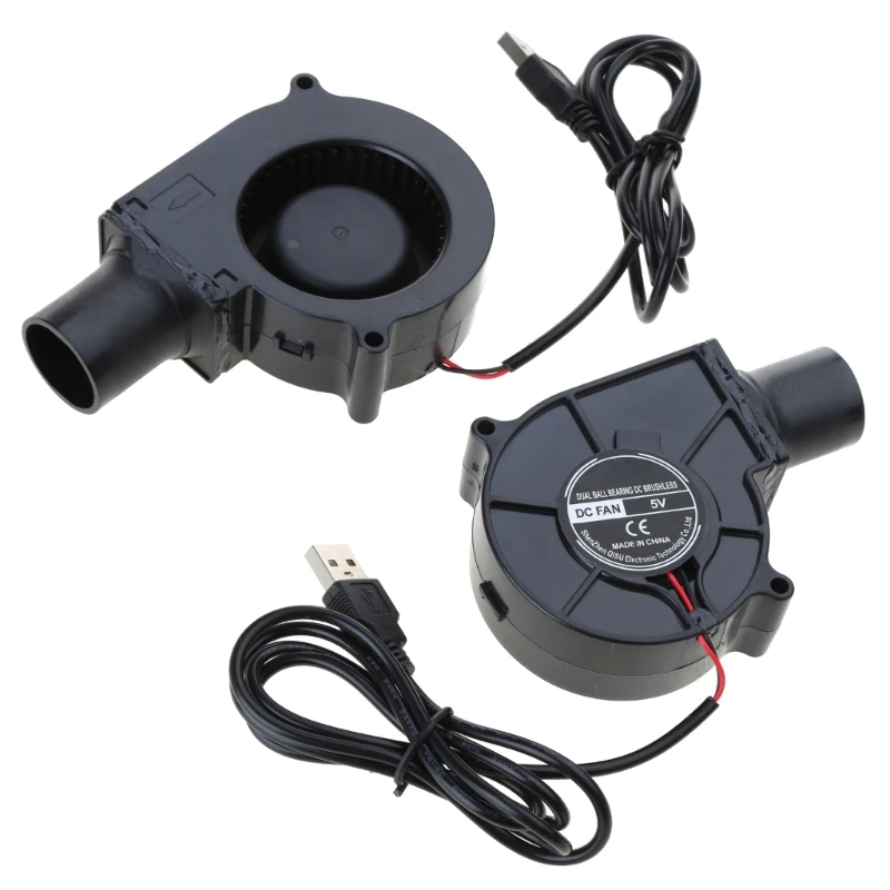 USB Portable BBQ Fan for Picnic Camping Air Blower 2600RPM 1.5W 7530 7CM Dropship