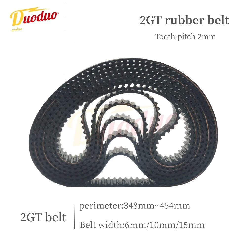 

GT2 2GT Width 6/10/15mm Rubber Belt Synchronous Belt Circular Belt Circumference 348mm-454mm Suitable For 3D Printer Accessories