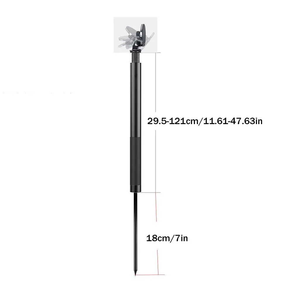 Ground-insert Magnetic Suction Phone Stand Golf Head Swing Monopod Selfie Stick Outdoor Live Streaming Magnetic Phone Holder