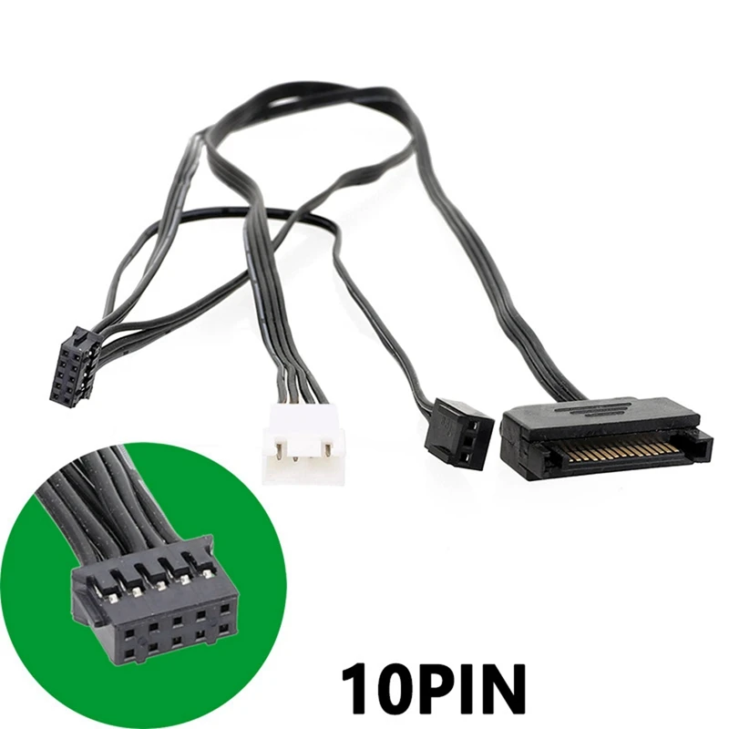 2X 10Pin Water Cooling Radiator Power Supply Cord For NZXT Kraken X53 X63 10-Pin Connector Cable Wire Power Supply Line