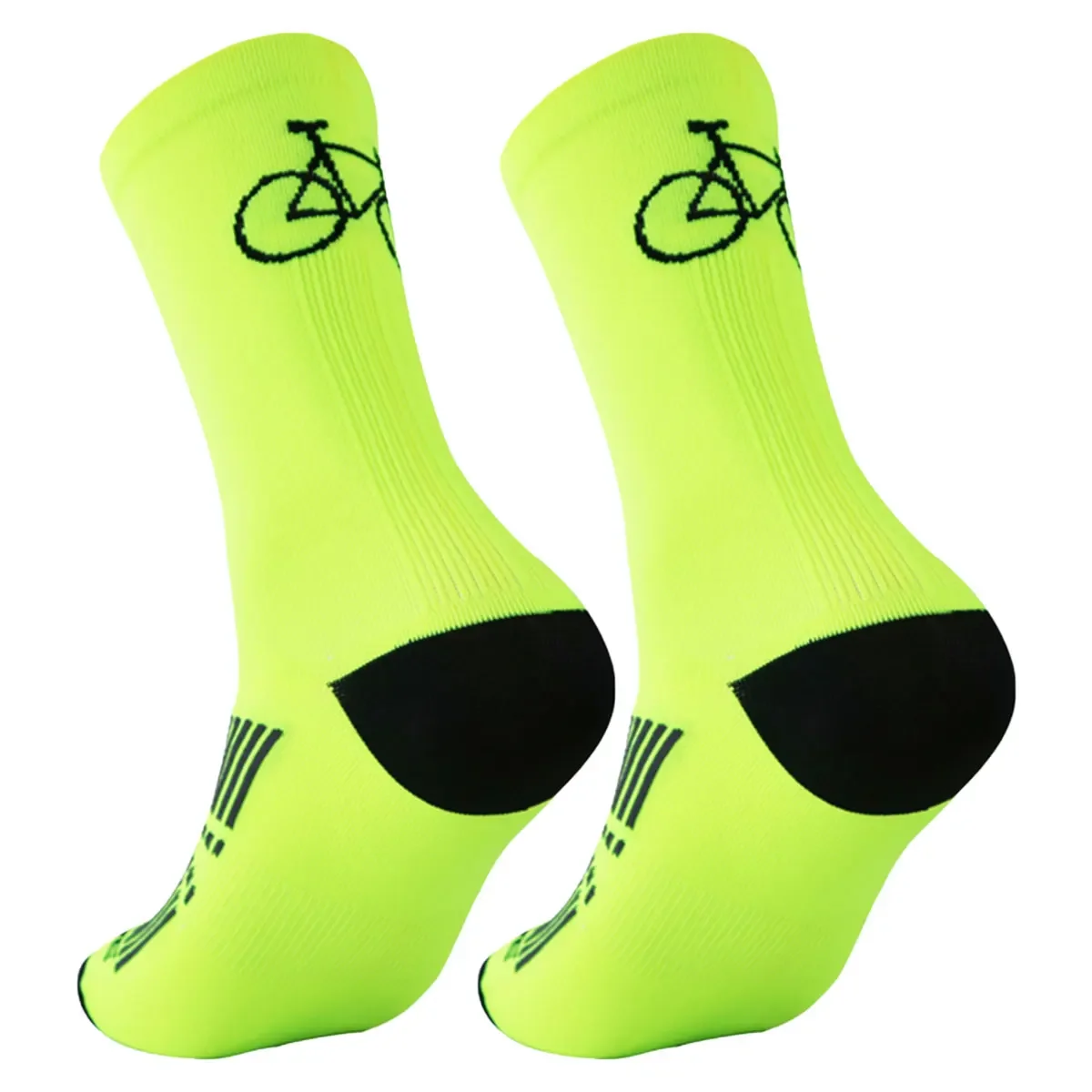 4pairs of breathable and sweat absorbing mid calf cycling socks, men's and women's sports socks