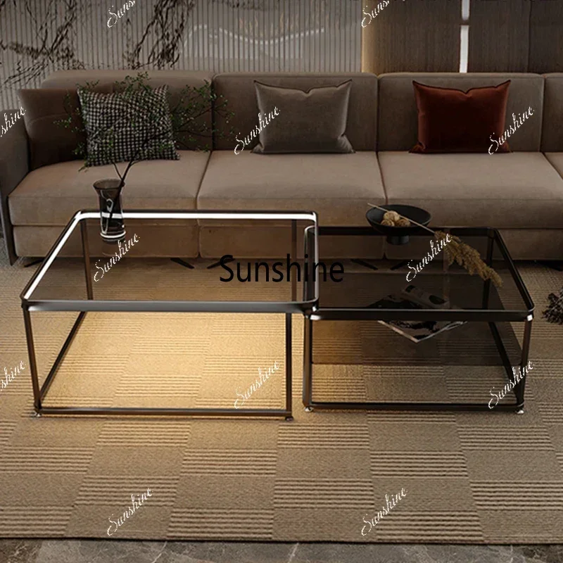 

Service Center Coffee Table Decoration Lamp Modern Designer Organizer Side Table Aesthetic Kaffee Tische Living Room Furniture