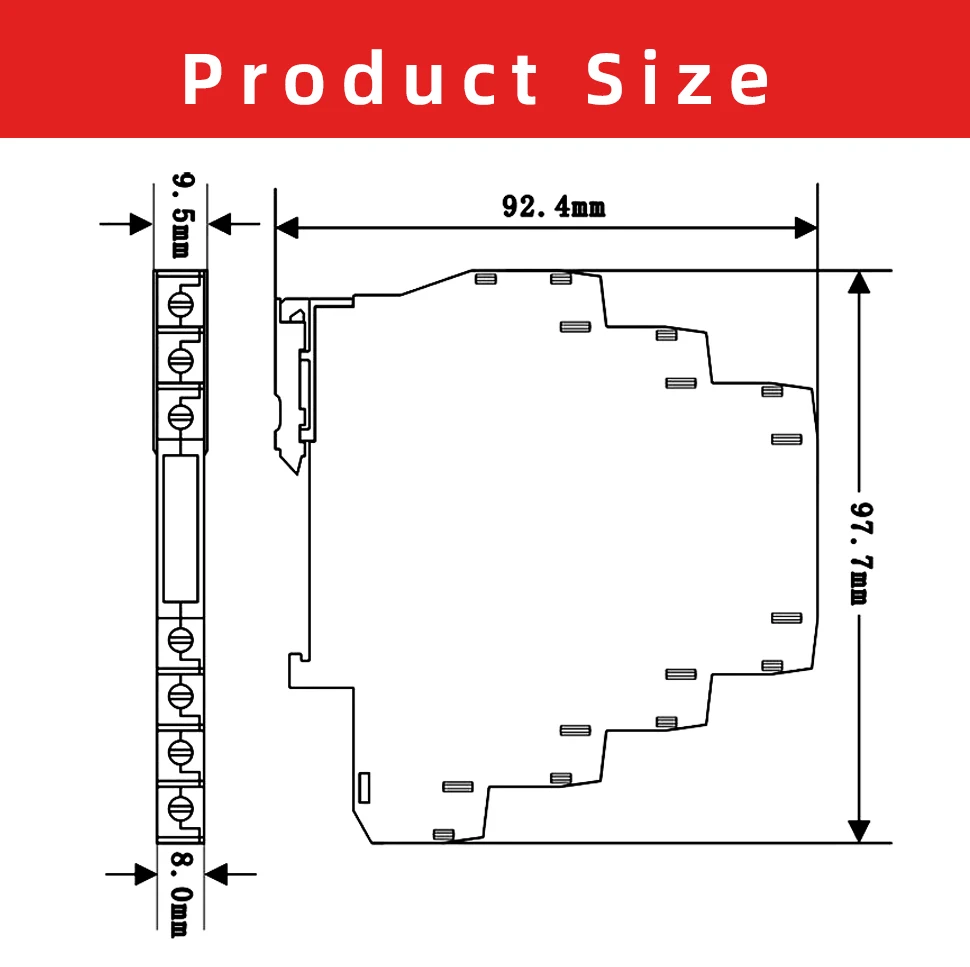 Passive & Active DC Signal Isolator with  4-20mA 0-20mA 0-75mV Output Signal 1 in 1 out  Signal Isolator