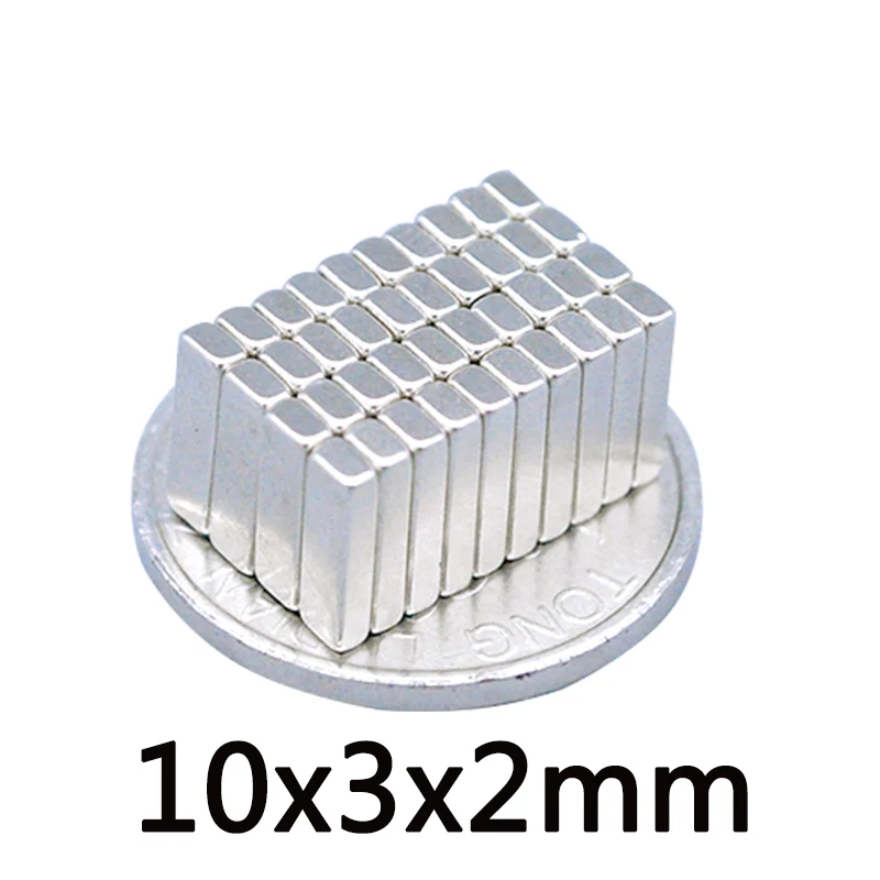 10x3x2 مللي متر مغناطيس قوي 10 مللي متر x 3 مللي متر x2 مللي متر كتلة مغناطيس 10x3x2 مللي متر للثلاجات المنزلية والمكاتب لتقوم بها بنفسك 10*3*2 مللي متر