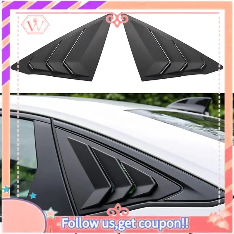 

Durable Rear Side Window Louvers Triangular Window Glass Blinds For Honda Civic Sedan 11Th 2022 2023 - ABS