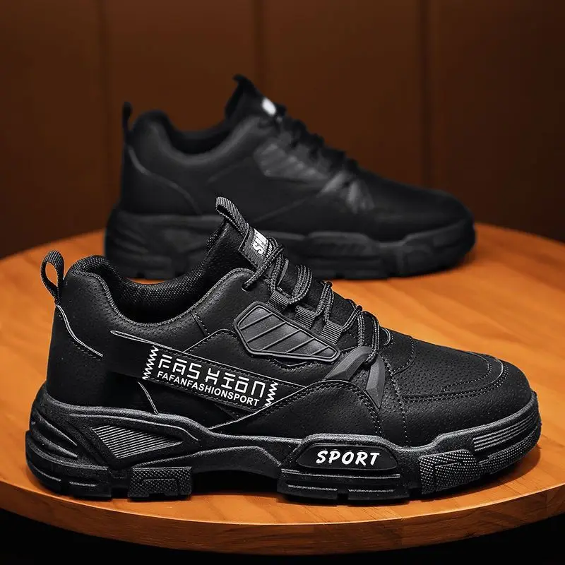 Men's Sneakers Waterproof Work Boots Workwear Shoes Thick Soled Cold Resistant Lace Up Anti Slip Cotton Shoes 2025