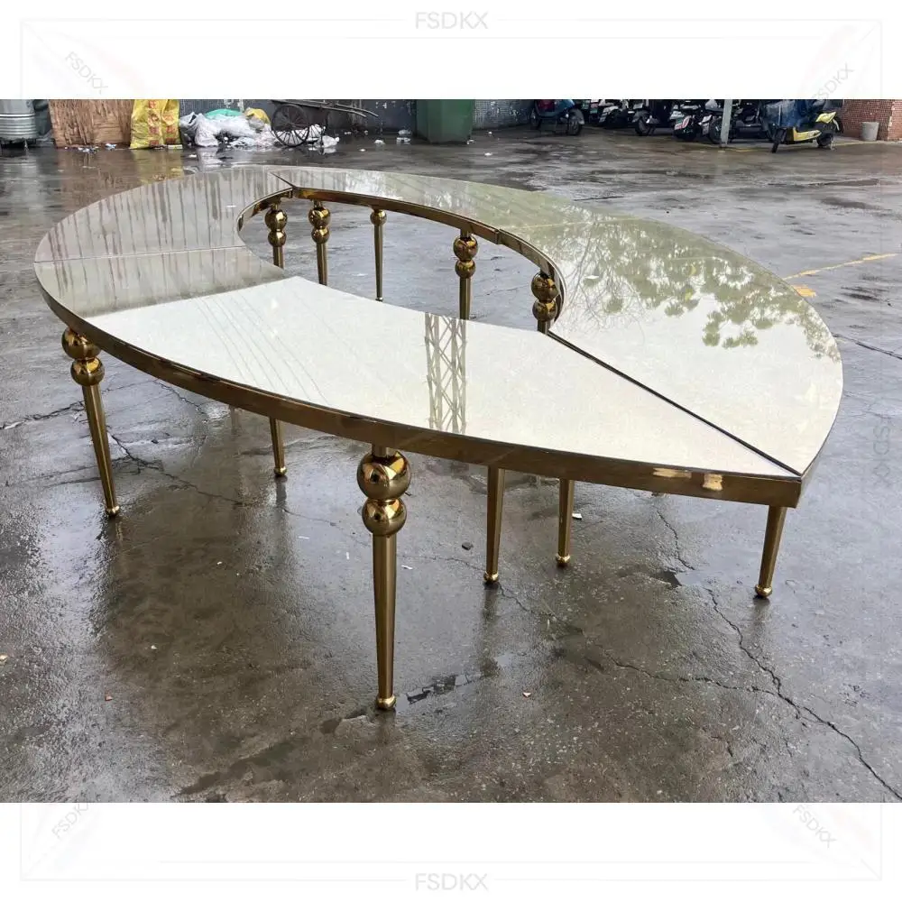 

FSDKX Latest Event Furniture Table New Design Wedding Oval Dining Table Wholesale