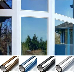 2/3/5 Meter One Way Mirror Window Film UV Blocking Glass Vinyl Heat Control Adhesive Film for Home Reflective Window Tint