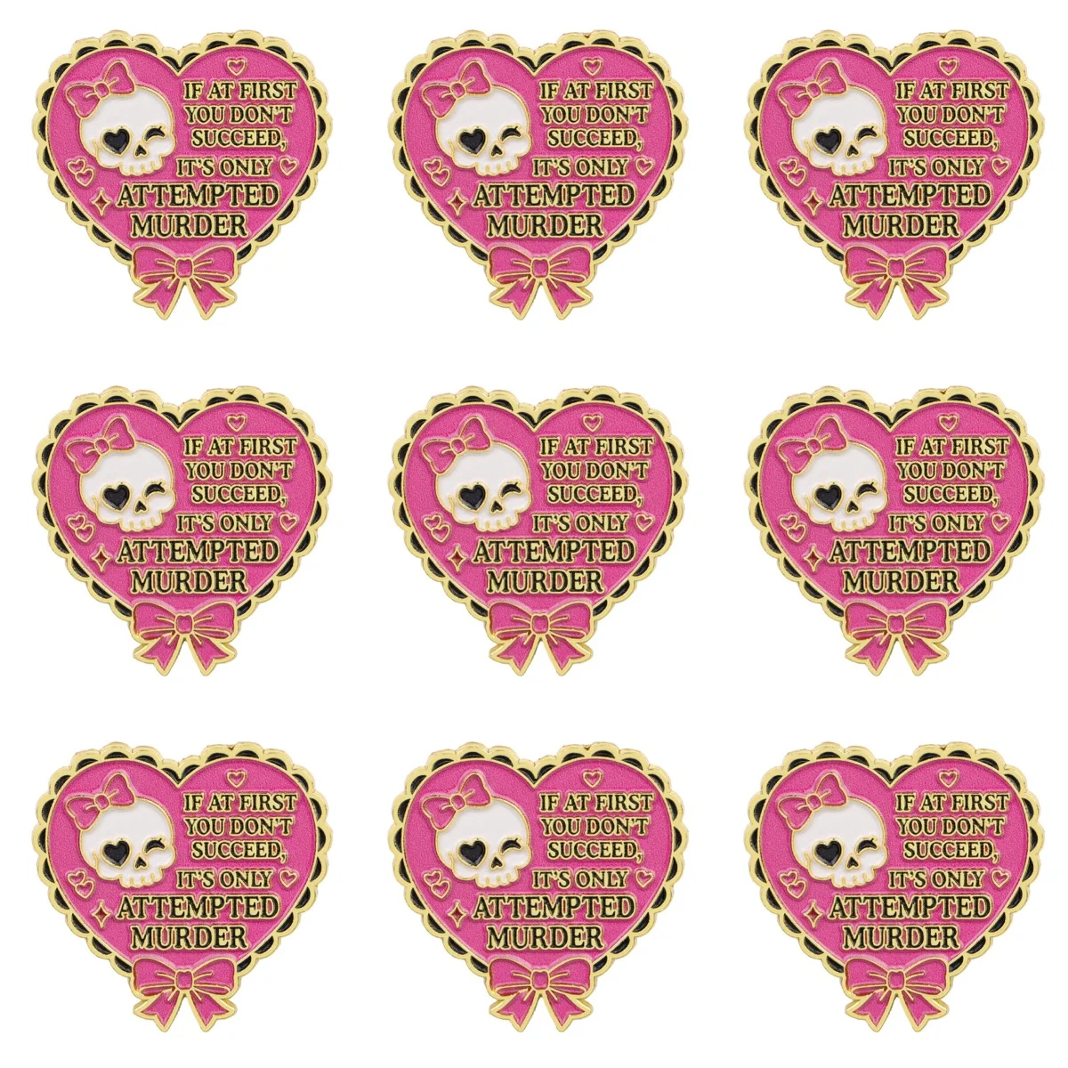 9pcs Funny Humor Enamel Pin 