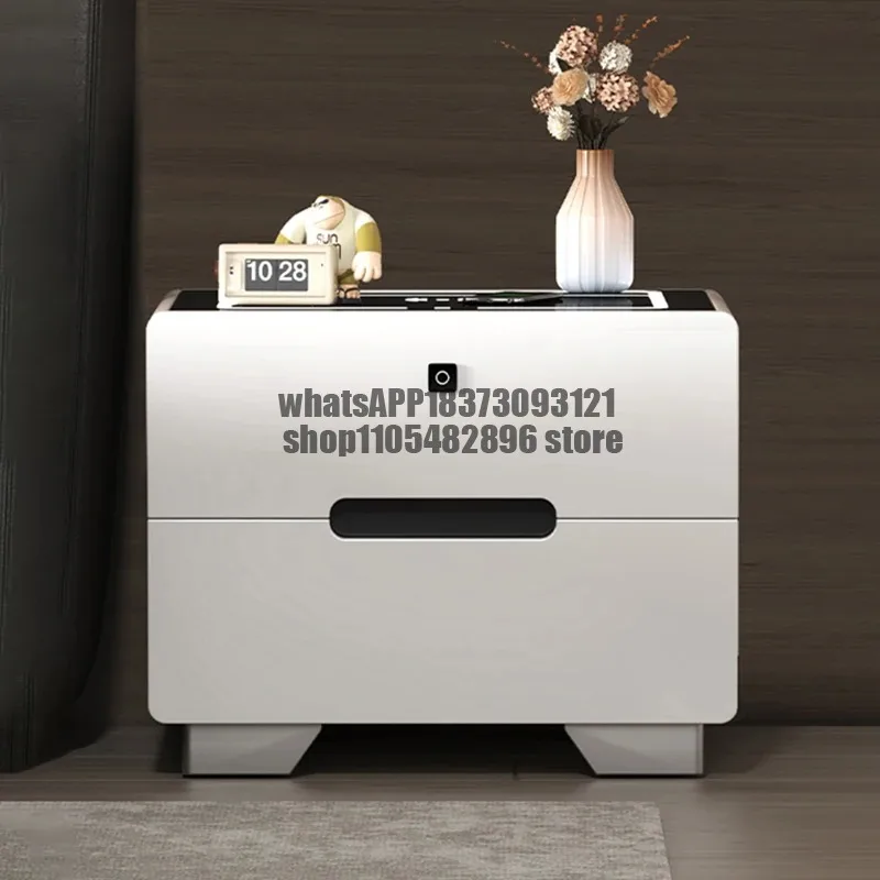 

Luxury Smart Bedside Table, High-end Leather Bedside Table, Home Designer Multifunctional