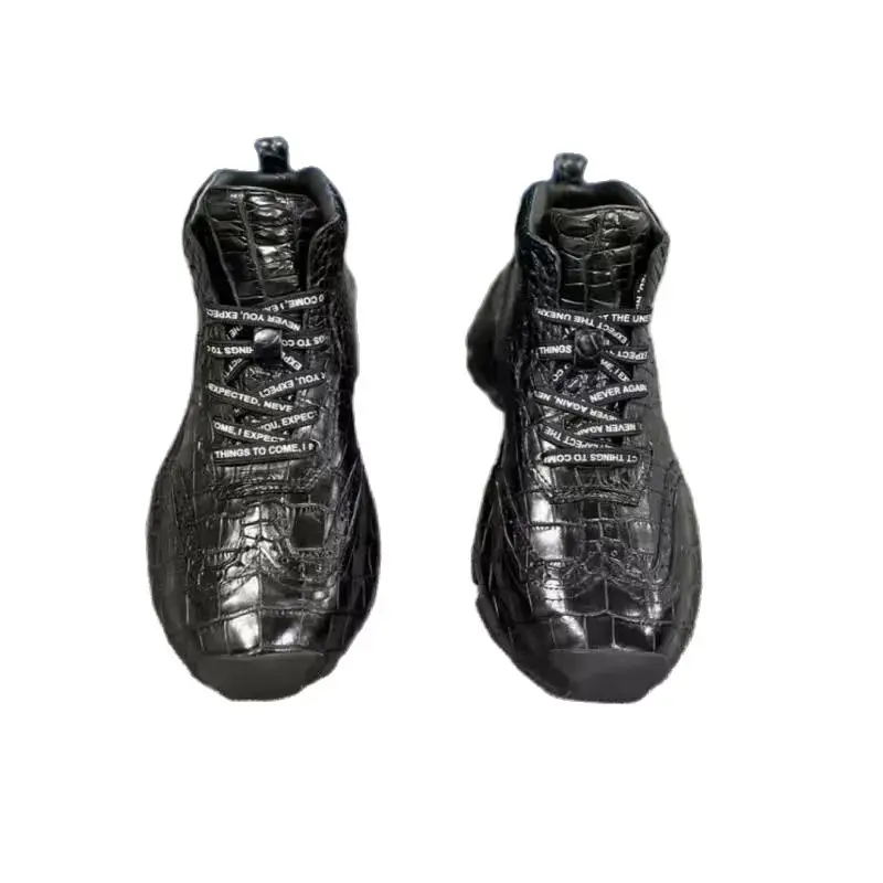 2024 new arrival Fashion Crocodile Skin causal shoes men,male Genuine leather sneakers  pdd485