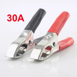 70mm 30A Handle Alligator Clips Crocodile Test Connector Probe Metal Clip Red Black Electrical DIY Tools