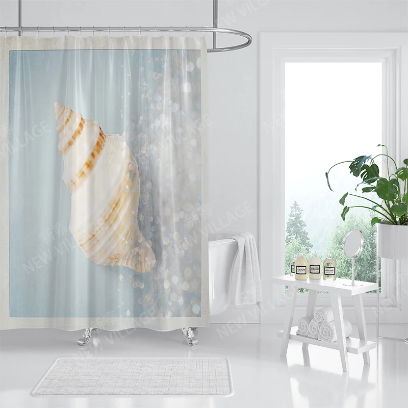 Home waterproof fabric bathroom curtain accessories 90x200 shower shower curtain 240 * 200 Atlantis style shower curtain