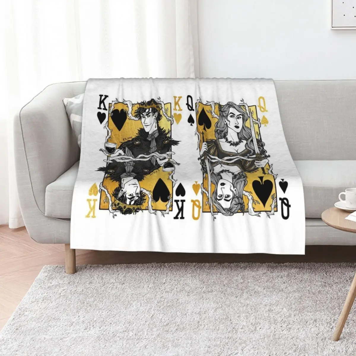 

Cardan and Jude, king and queen Throw Blanket Nap Retros Luxury for sofa Blankets