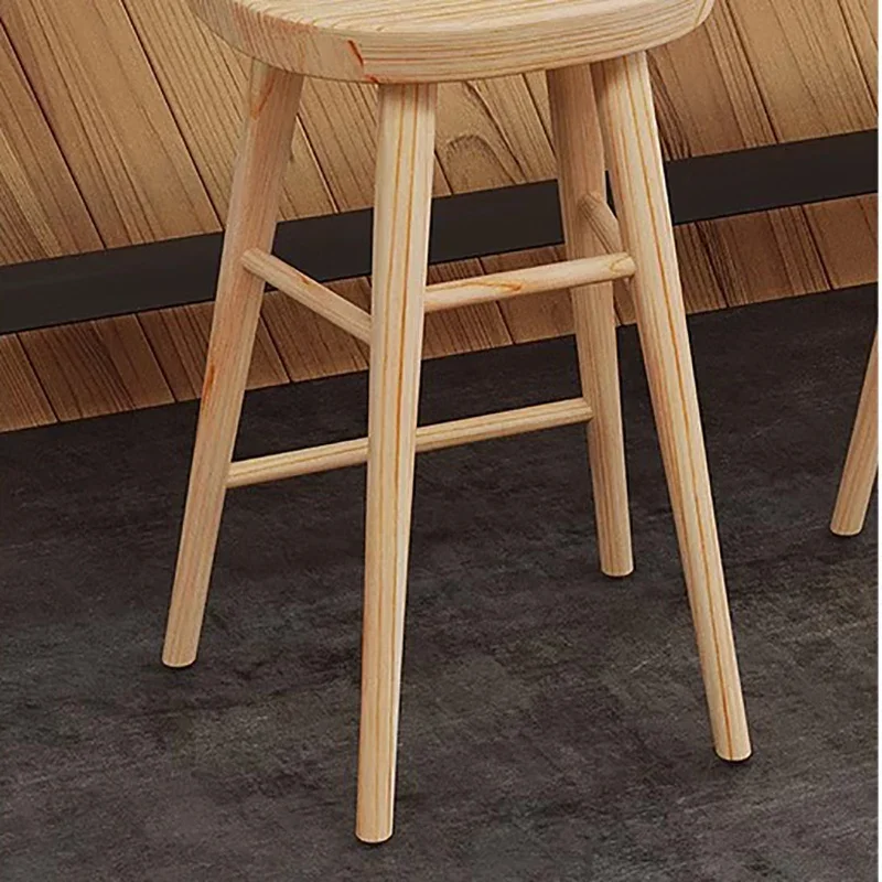 Waterproof Terrace Wood Bar Chair, cadeira minimalista ao ar livre, recepção moderna, cozinha moderna nórdica, utensílios domésticos