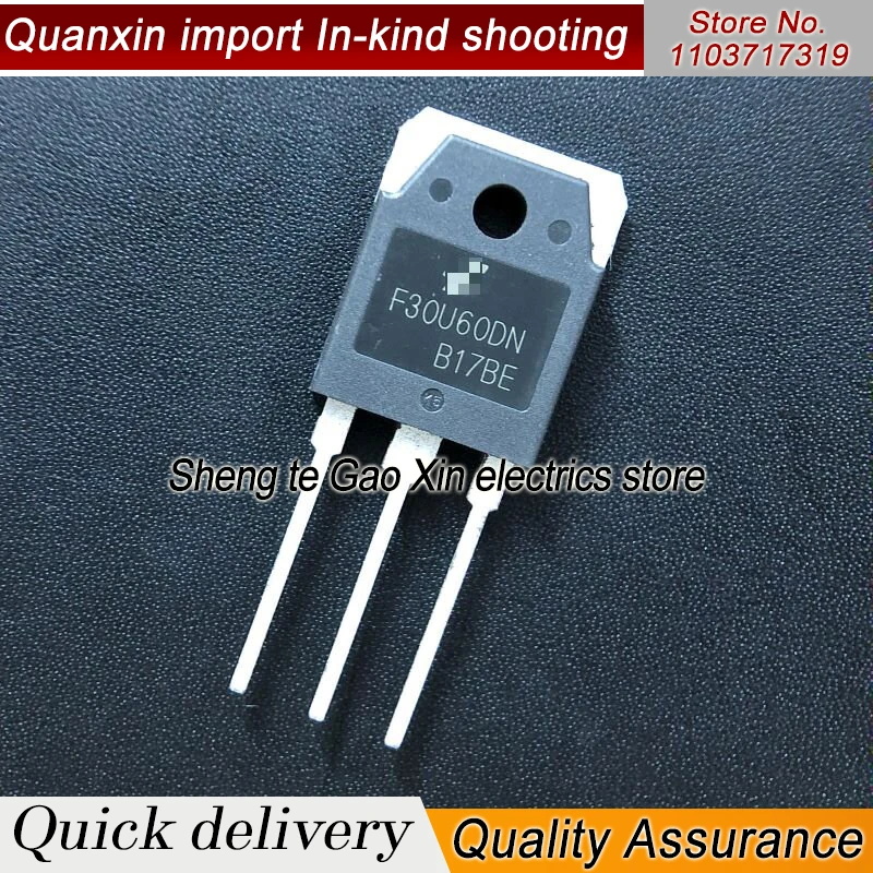 5PCS-10PCS F30U60DN 30A600V TO-3P new original high power fast recovery diode The best imported original quality spot purchase