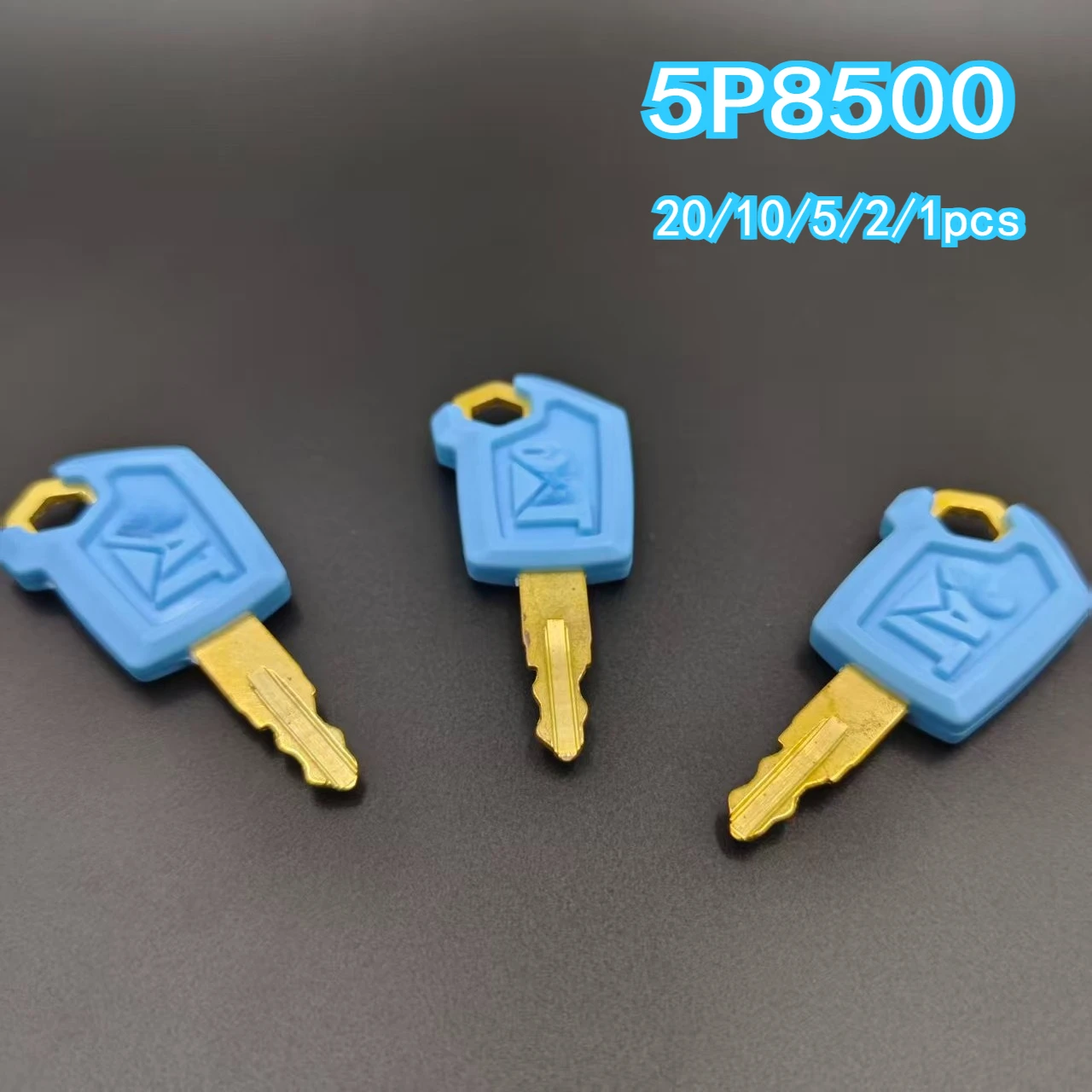 20/10/5/2/1pcs 5P8500 New Ignition Keys for CATE305.5 307 313 320D2GCE2 Excavator Blue Exquisite Key