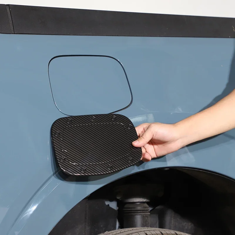 

Fuel Tank Cover Gas Door Molding Trim Fuel Tank Decorative Cover For Ford Maverick Lariat 2022-2024 Accessories ABS Carbon Fiber