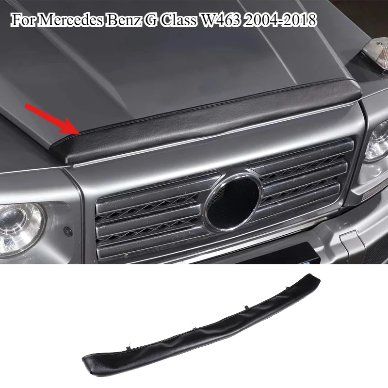 

For Mercedes Benz G Class W463 04-18 Leather Car Bra Hood Cover Sand Block Stone Deflector Hood Protection Set Car Accessories