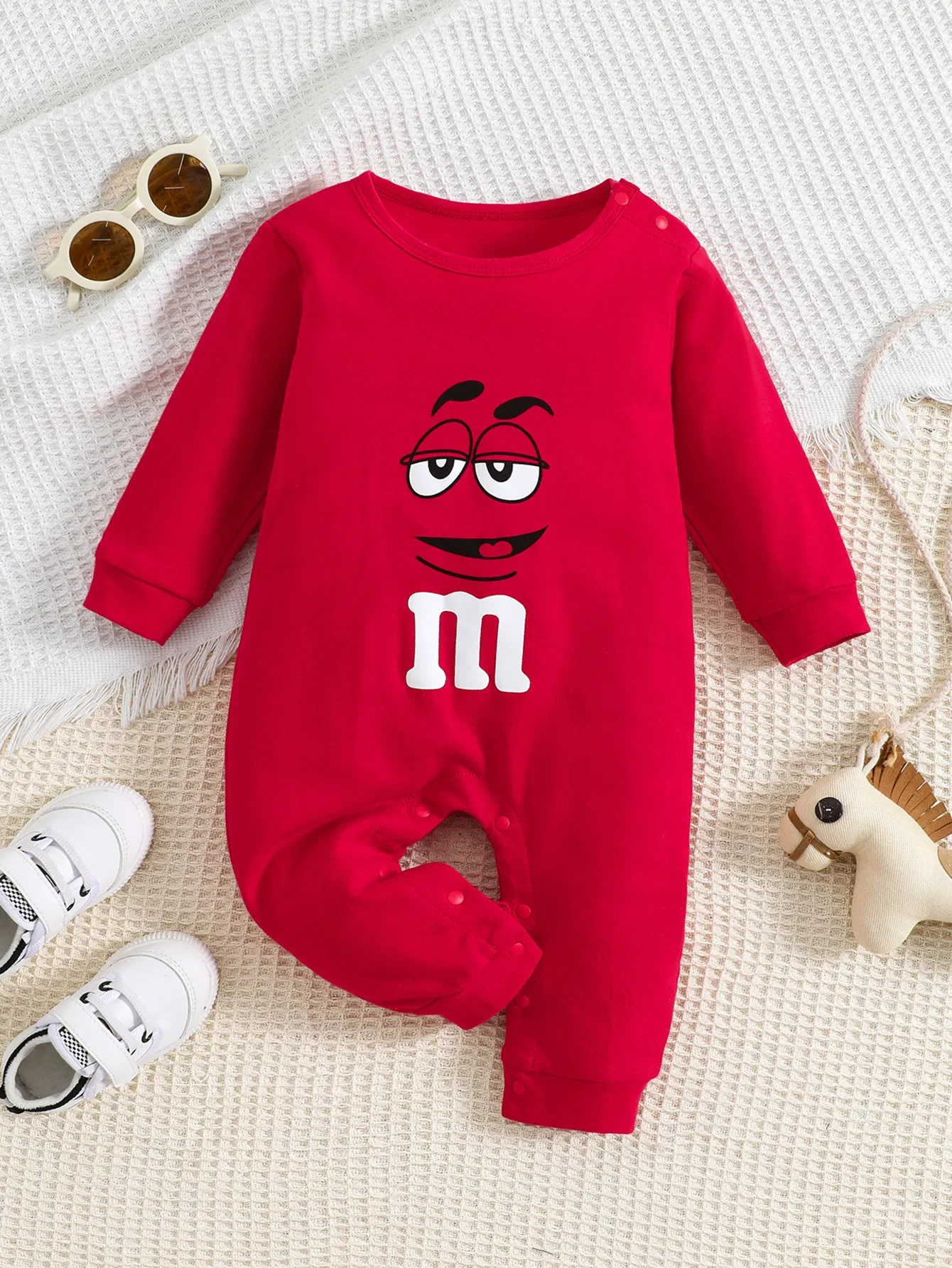 

Newborn Baby Boys Girls Romper Funny Cartoon Cotton Long Sleeve 0-12 Months Baby Jumpsuit Clothes Infant Outfit