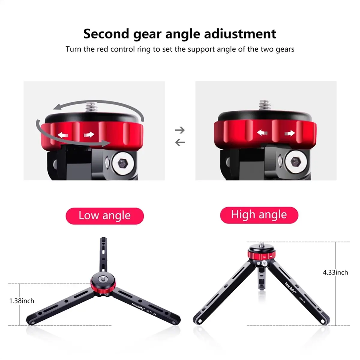 

Mobile MT-01 Aluminium Camera Tripod Stand Extendable Bracket Mount for Universal Phone Accessories