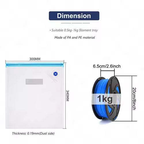 3D Printer PLA ABS TPU PETG 1kg Filament Vacuum Storage Bags Keep Material Dry Avoid Moisture Consumable Safekeep Filament Bag - Image 5