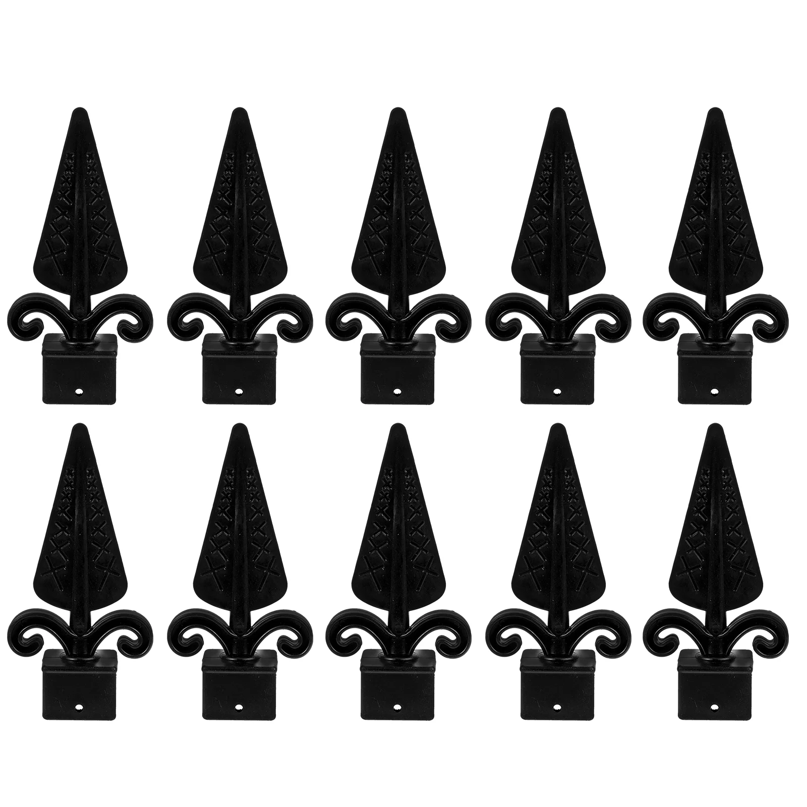 10 Pcs Deck Decor Fence Head Post Caps Replacement for Garden Goal Covers Plastic