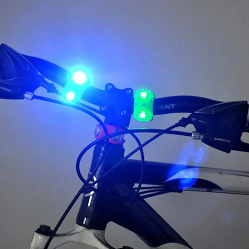 Silicone Bike Light Night Safety Warning Taillight LED Bicycle Front Rear Lamp Cycling Riding Bike Headlight Wheel Flash Light