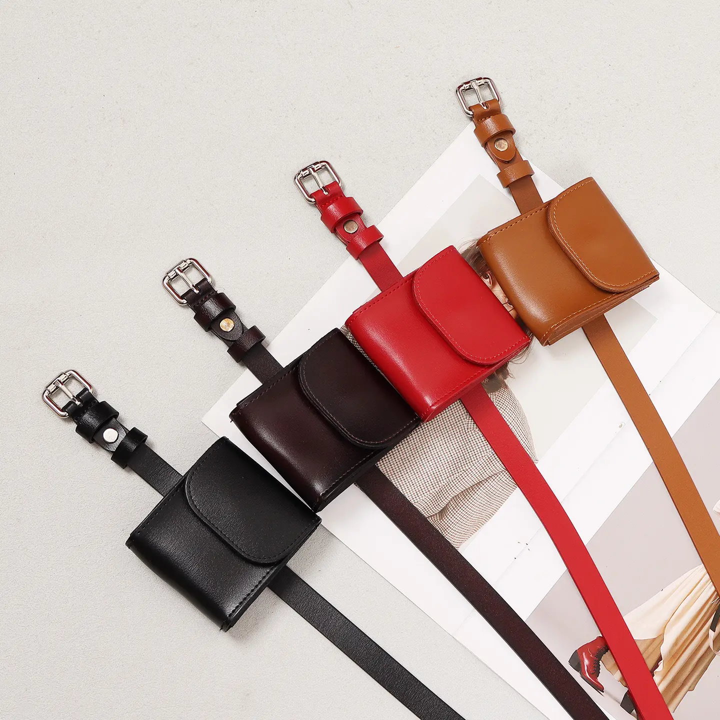 

Винтажные мини-поясные сумки-клатчи из натуральной кожи для уличного стиля, с отделениями для наушников, ключей и монет, милые поясные сумки из коровьей кожи (Bolsa Fanny Packs)