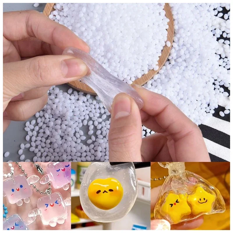 50g Free Resin Shapeable Clay Thermoplastic Crystal Clay DIY Transparent Pendant Model Hand-made Molding Resin Mold Material