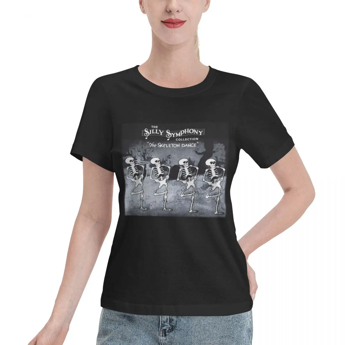 

The Skeleton Dance Print Clothing Women's T-Shirt Clothing Women's Top