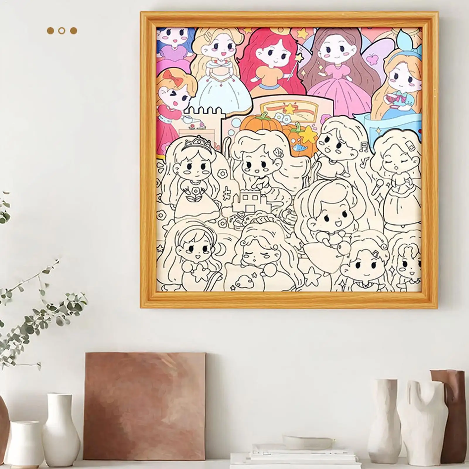 Puzzle Cornice per foto Giocattoli educativi da colorare in legno Puzzle di cartoni animati verniciabili per bambini Ragazzi Ragazze Camera da letto da viaggio a casa