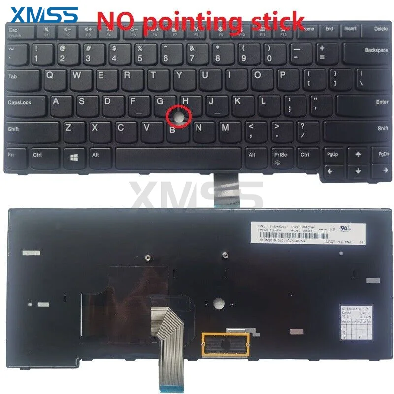 Laptop US KEYBOARD No pointing stick New for Lenovo Thinkpad E470 E475 E470C