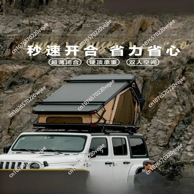 Rooftop Tent Outdoor 1-3Person Aluminum Hard Shell Roof Tent Custom Camping 4x4 Off-road Vehicle Car Hard Shell Pop-up Roof Tent