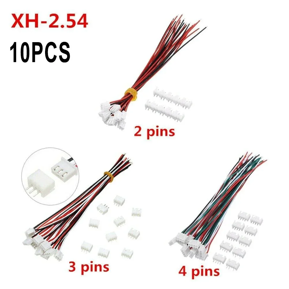 =10 Sets Of For=JST XH2.54mm Wire And Cable Connectors 2/3/4 Pin Male Female=Plug Socket 20cm Length Wire 24AWG Connector Parts