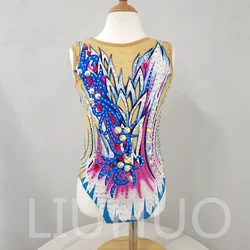 LIUHUO Rhythmic Gymnastics Leotard Competitive  Cheerleading Performance For Children