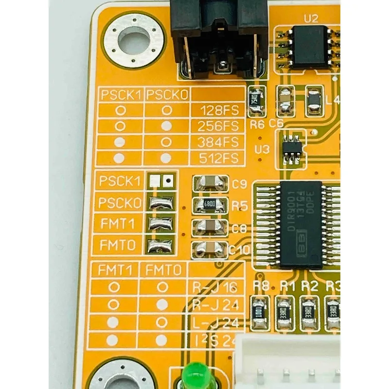 DIR9001 module coaxial fiber optic receiving board, to I2S output 24bit96k
