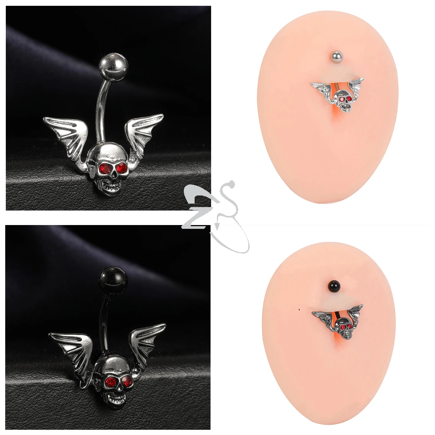 Zs 1Pc 14G Zwarte Schedel Nave - Body Jewelry Women recensie en prijs
