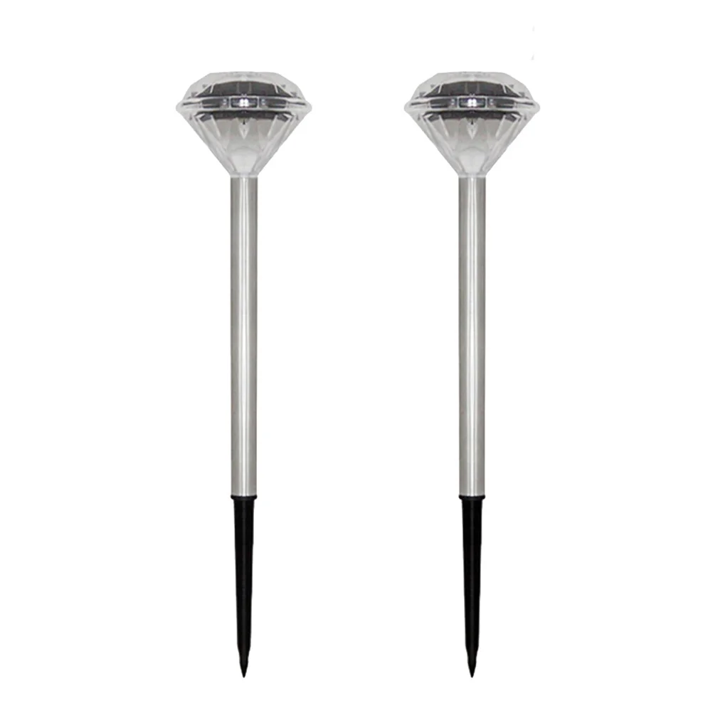 

4 pcs Solar Pathway Lights Weather Resistant IP65 Patio Garden Lawn Decorative LED Silver Outdoor Solar Powered Automatic On Off