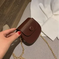 Donna nuova Mini borsa a tracolla moda tinta unita catena borsa a tracolla piccolo auricolare rossetto borsa di immagazzinaggio borse custodie