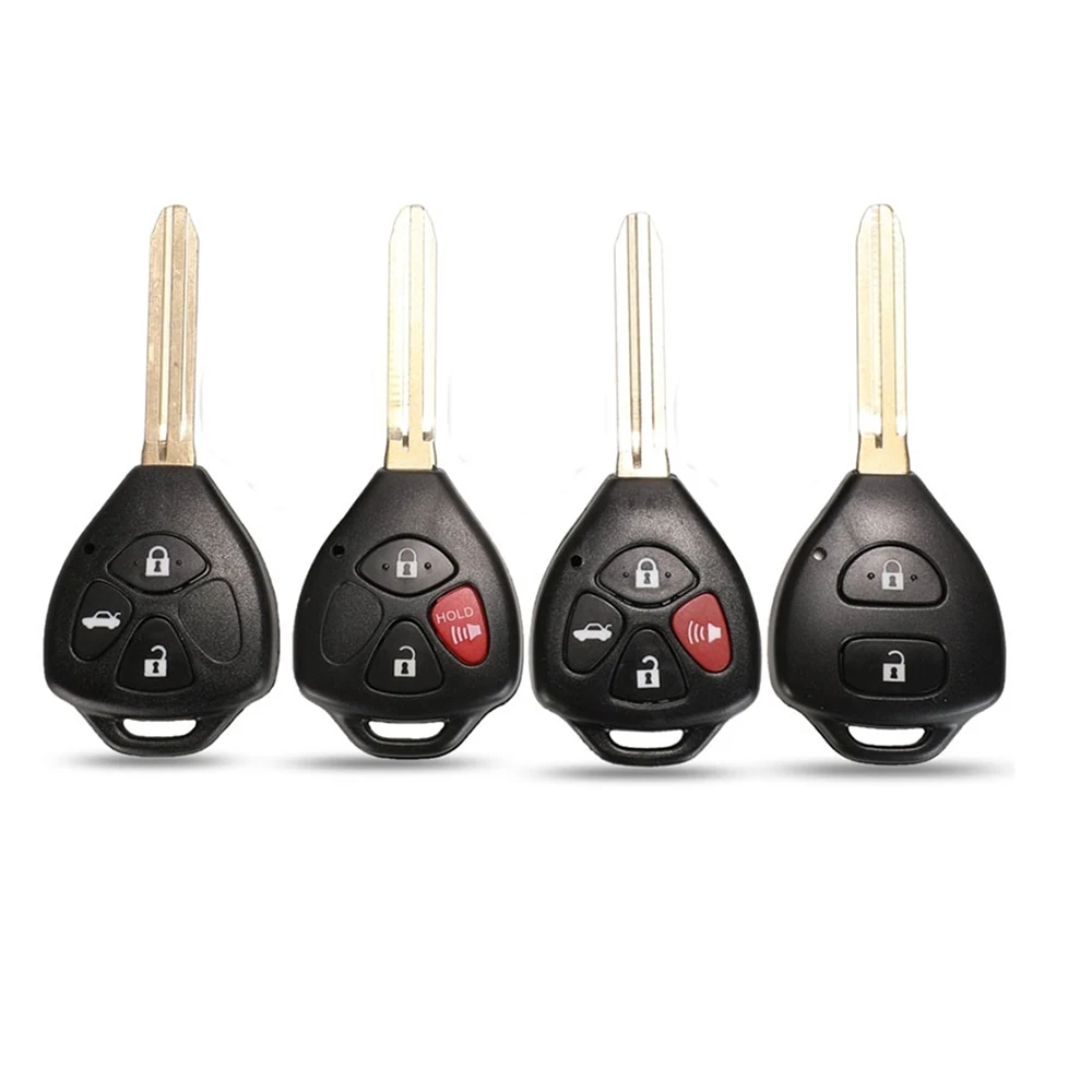 jingyuqin 4 Buttons Remote Car Key Shell Case Cover Fob Replacement For Toyota Camry Avalon Corolla Matrix RAV4 Venza Yaris 3+1