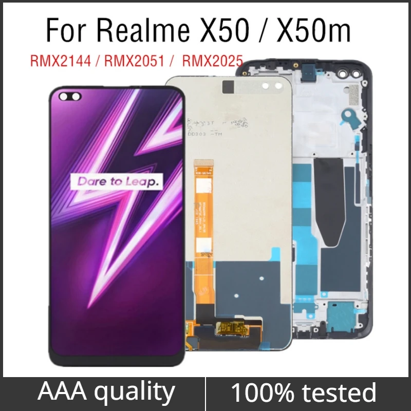 

6.57" IPS LCD For Realme X50m X50 5G LCD Display Touch Screen Replacement Digitizer Assembly RMX2144 RMX2051 RMX2025 LCD