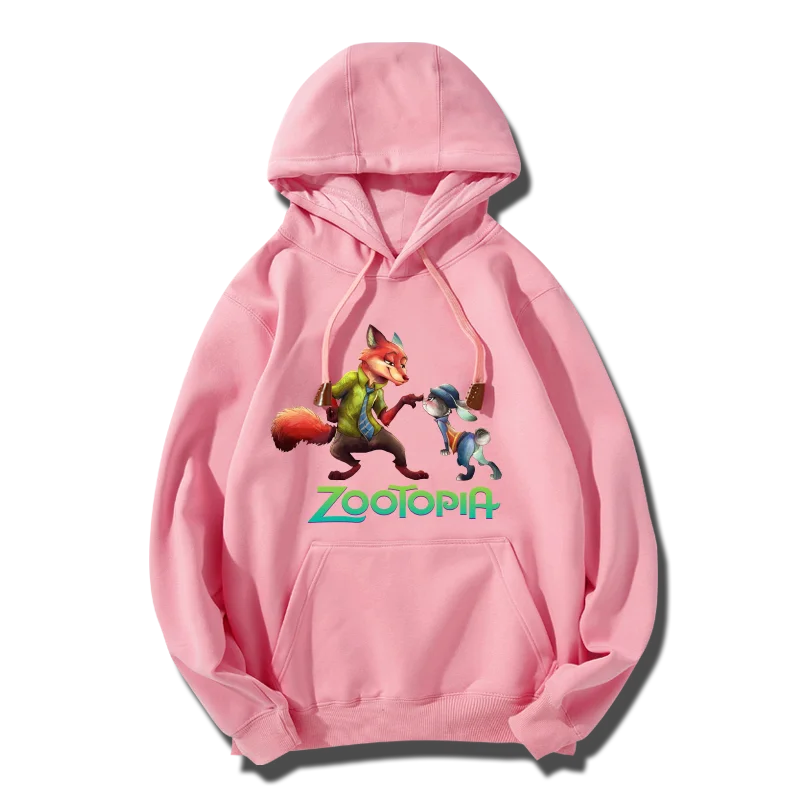 Szalona Zootopia bluza z kapturem w stylu kreskówki dla par Judy Nick kreskówkowa kurtka sportowa super gorąca para strój bluza z kapturem z kapturem