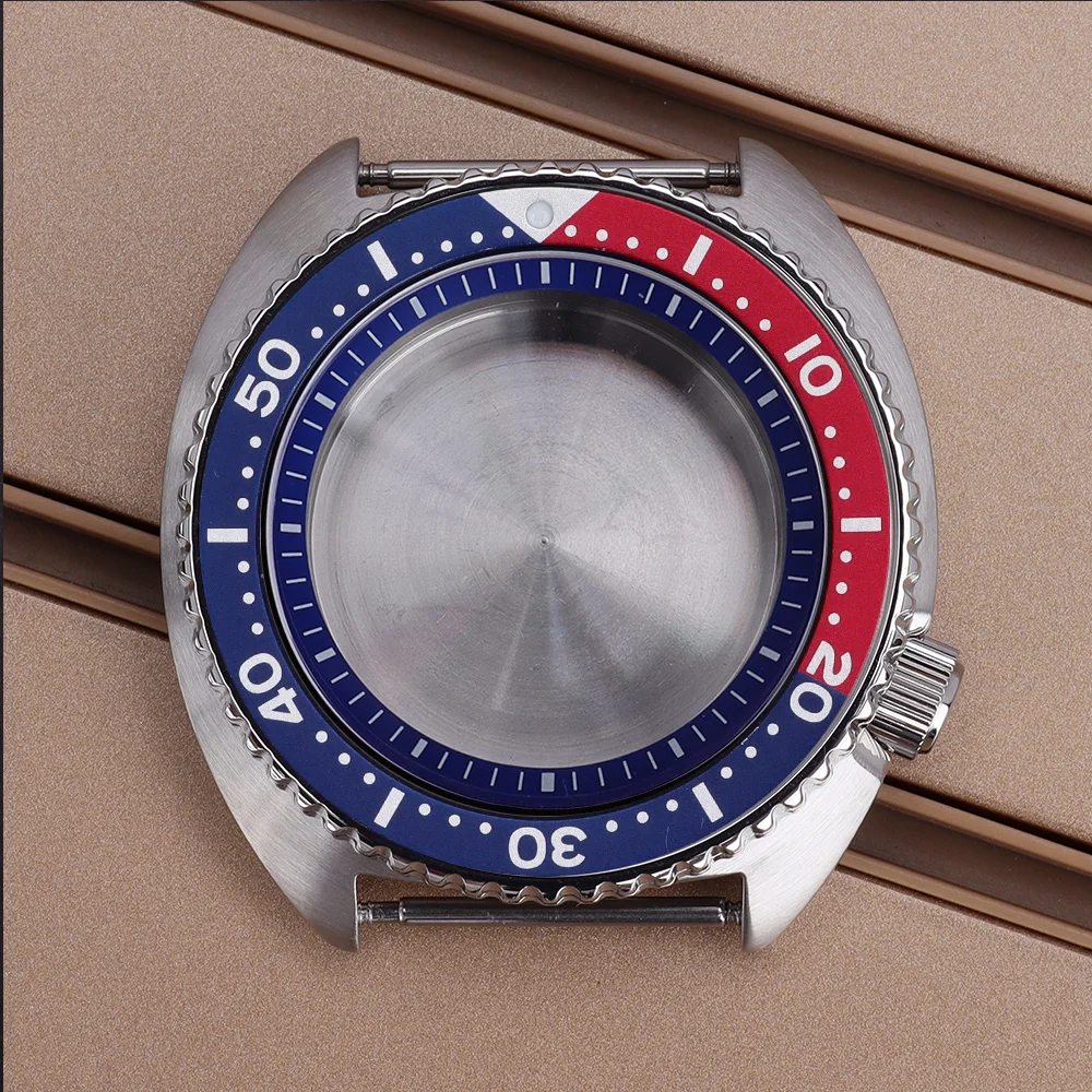 Fanya NH35 case 45mm Silver Watch Cases Sapphire Crystal 10ATM For NH35 NH36 NH34 NH38 Movement Abalone Parts 3.8 Oclock Crown