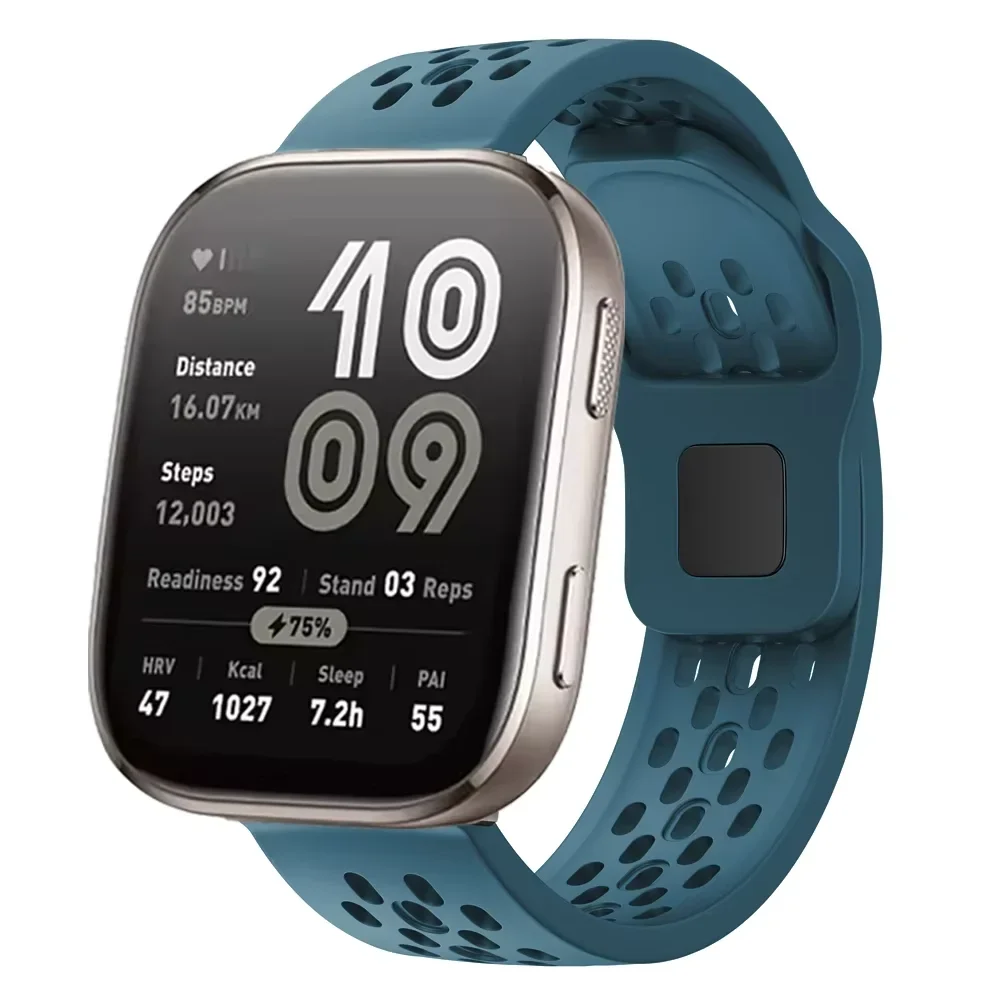 Silicone Sports Band for Amazfit Active/Active 2 Bracelet 20 22mm Strap for Amazfit Balance 2/Bip 6 5 3 3Pro/GTR4 3/GTS 3 4 Mini