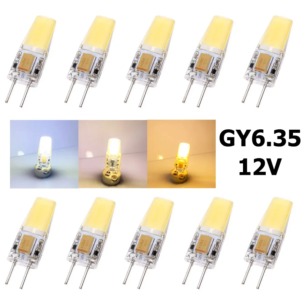 Mini GY6.35 LED Silicone Lamp 5W Home-Appliance Decoration Spotlight Lighting Energy Saving 3000K 4500K 6500K White COB Bulbs