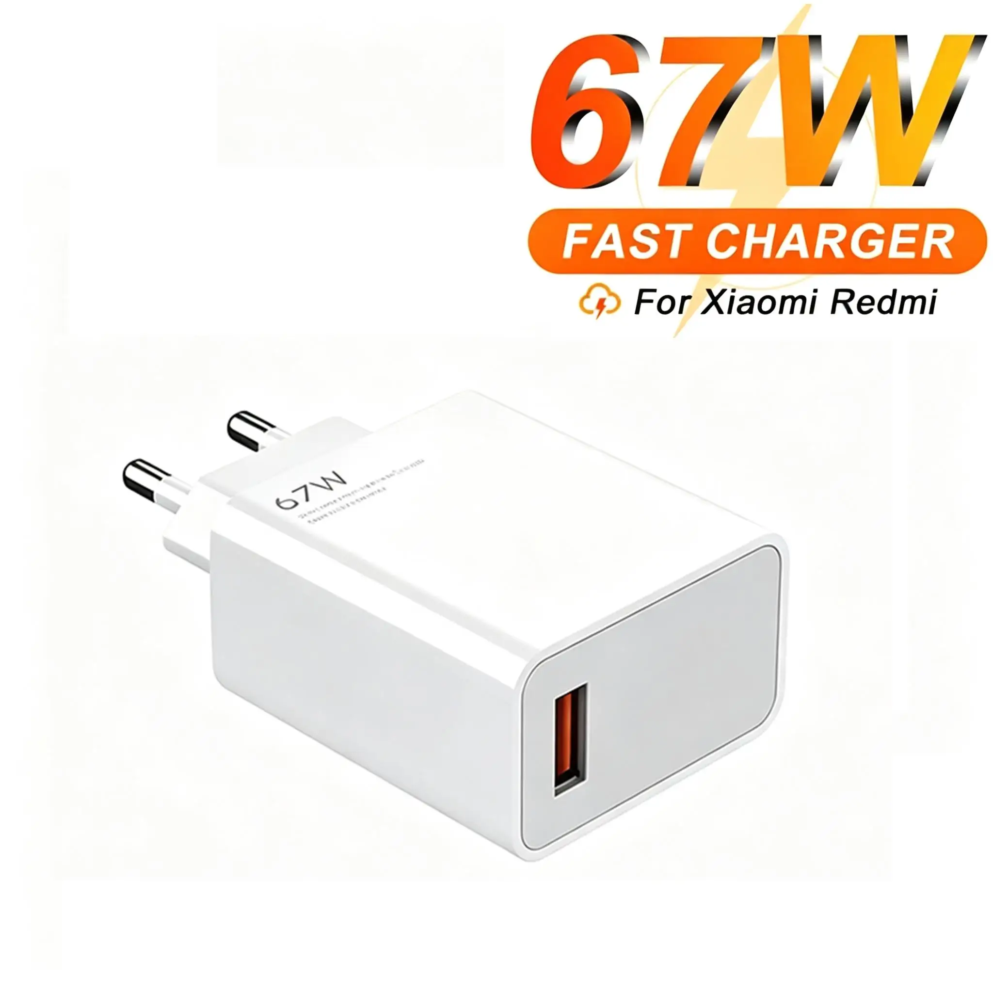 EU 67W Charger for Xiaomi 11 12 Redmi Note 9 10S 11T 12 13 Pro POCO X5 6A Charge USB Power Adapter