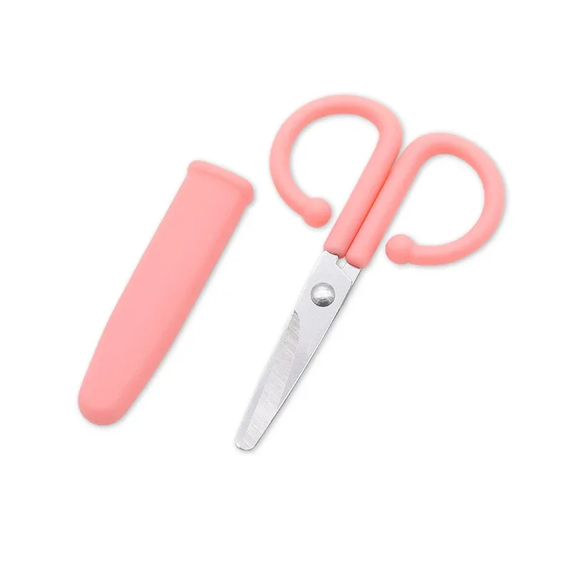 Dobeli Round Head Stainless Steel Blade Children Student Household DIY Paper Cutting PP Comfort Handle Mini Safety Child Scissor