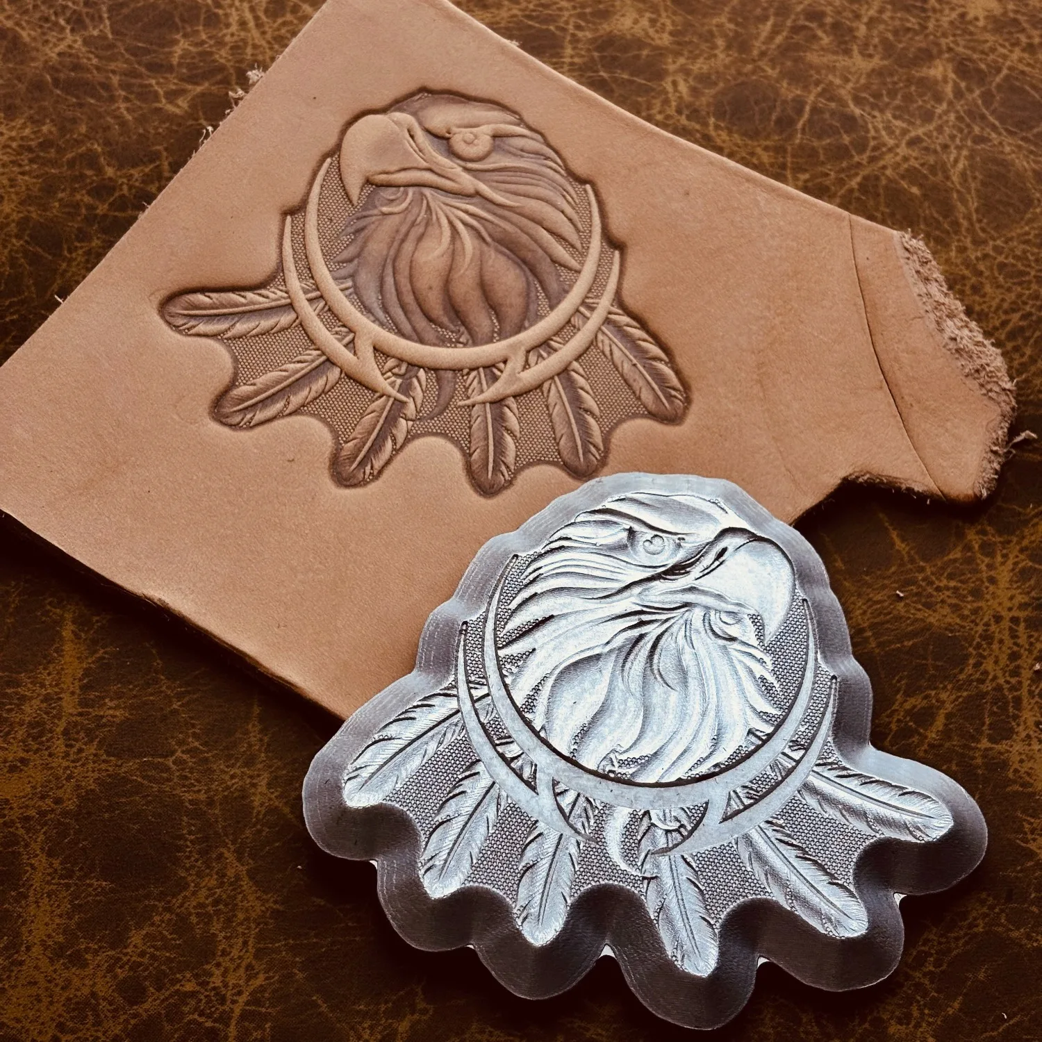 

3D American Eagle Head Leather Embosssing Stamp Vintage Debossing Mold DIY Leathercraft Engraving Carving Stamps Stamping Die